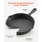 3-Piece Black Oven Safe Cast Iron Skillet Set Pans for Frying Searing and Baking